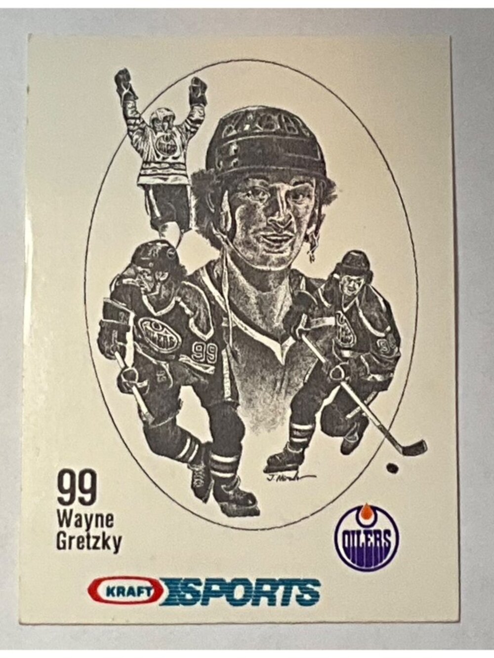 1986-87 Kraft Drawings Wayne Gretzky Edmonton Oilers EX Or Better